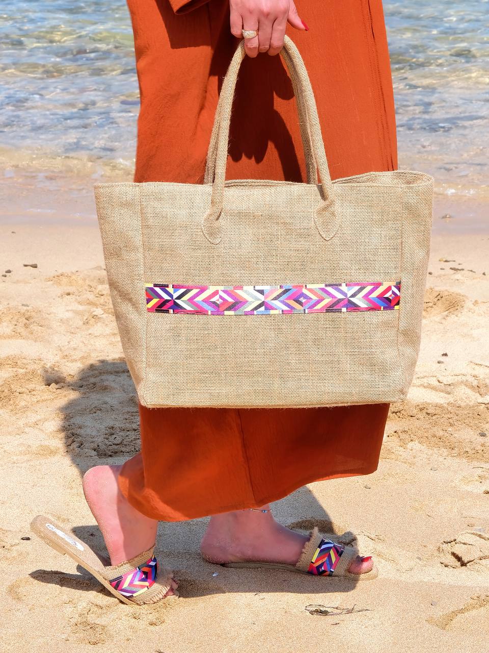 Pack Océane – Sac cabas et Sandales en jute